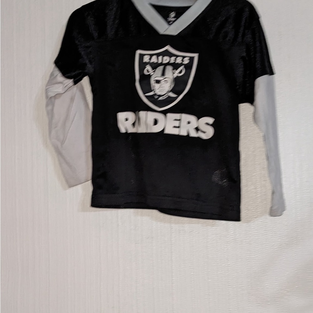 RAIDERS Top & Bottom: Kids Black and Gray Bottoms
